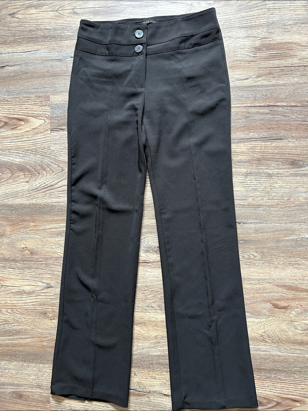 Limite Double Button Waist Dress Pants, Black, small